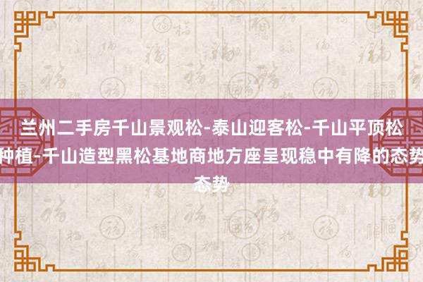 兰州二手房千山景观松-泰山迎客松-千山平顶松种植-千山造型黑松基地商地方座呈现稳中有降的态势
